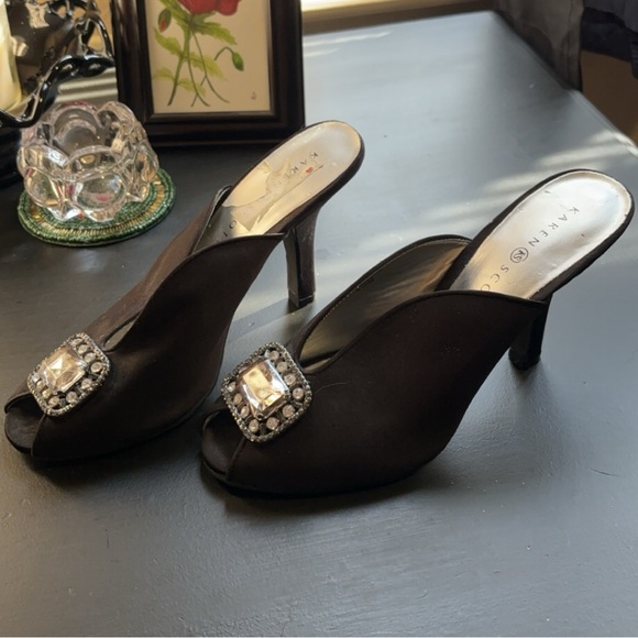 Karen Scott Shoes - Karen Scott Jeweled Mule Heels